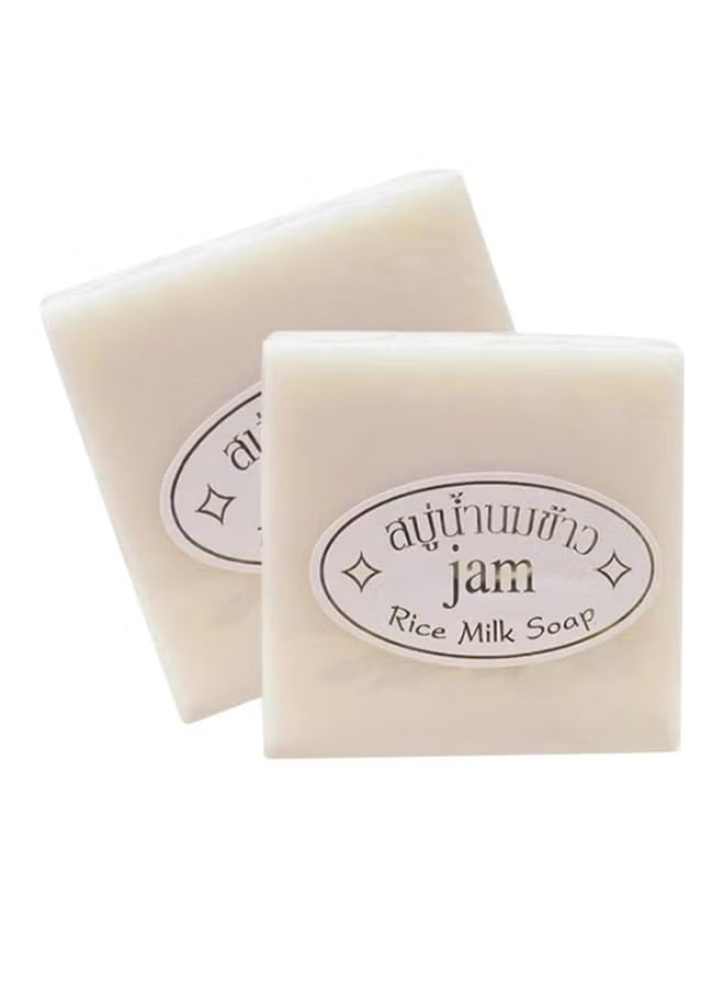Handmade rice milk soap, 2 bars, 65g